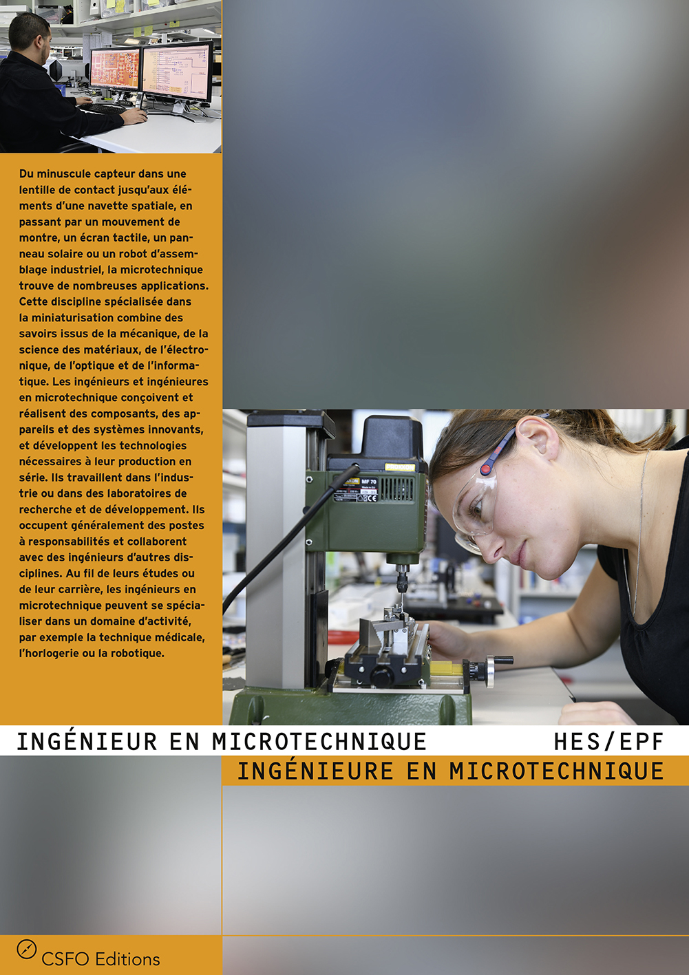 Ingénieur/e en microtechnique Ingénieur/e en microtechnique