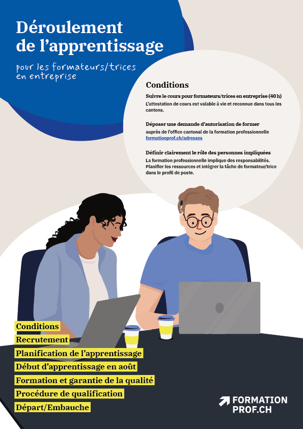 Déroulement de l’apprentissage pour les formateurs/trices en entreprise