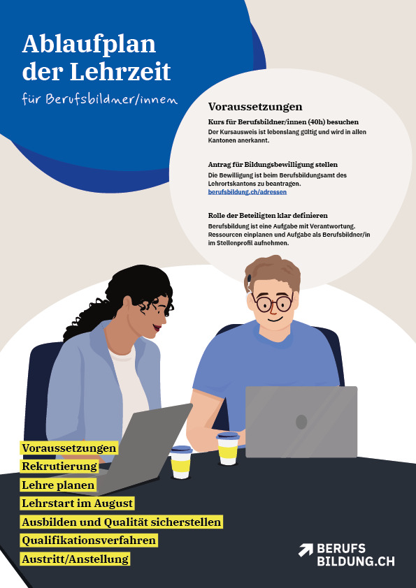 Ablaufplan der Lehrzeit für Berufsbildner/innen