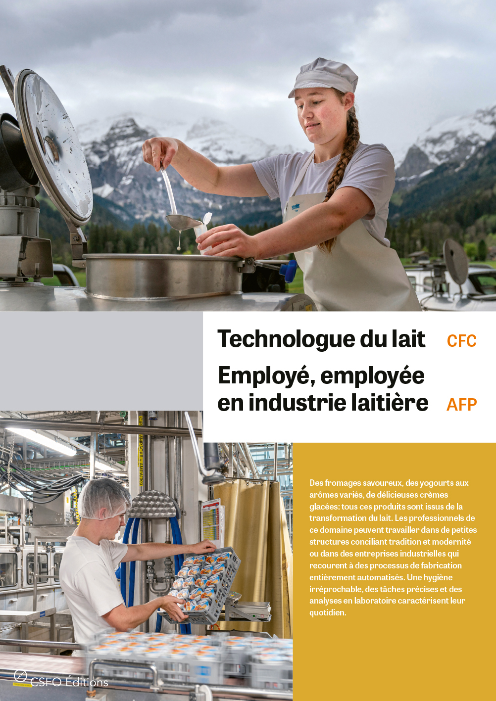 Technologue du lait, Employé/e en industrie laitière