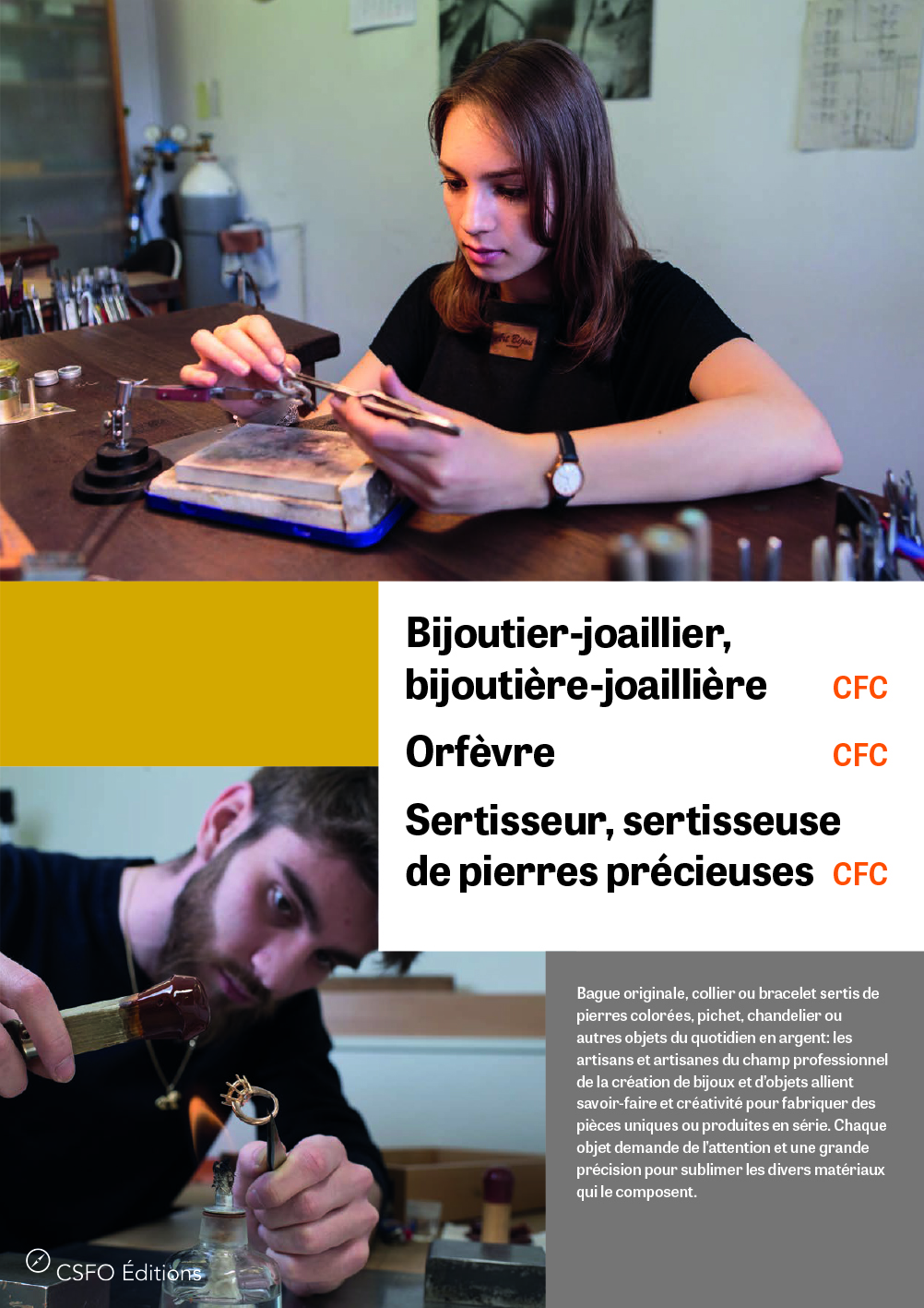 Bijoutier/ère-joaillier/ère, Orfèvre, Sertisseur/euse de pierres précieuses