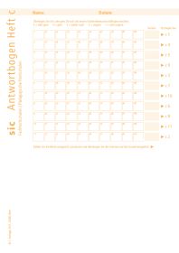 sic Fachhochschulen | Pädagogische Hochschulen Antwortblätter c (Bund à 10 Ex.)