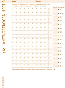 sic Antwortblätter B (Bund à 10 Ex.)