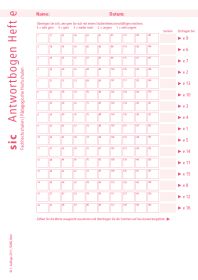 sic Fachhochschulen | Pädagogische Hochschulen Antwortblätter e (Bund à 10 Ex.)