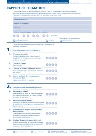 Rapport de formation (paquet de 10 ex., feuille explicative incluse)