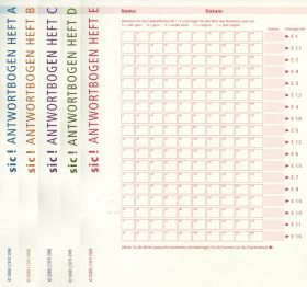 sic! Set Antwortblätter (je 10 Ex. A, B, C, D und E)