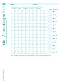 sic Fachhochschulen | Pädagogische Hochschulen Antwortblätter b (Bund à 10 Ex.)