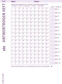 sic Antwortblätter C (Bund à 10 Ex.)