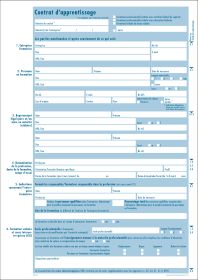 Contrat d'apprentissage (paquet de 10 ex.)