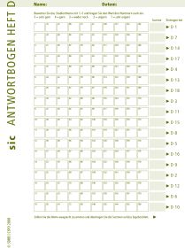 sic Antwortblätter D (Bund à 10 Ex.)